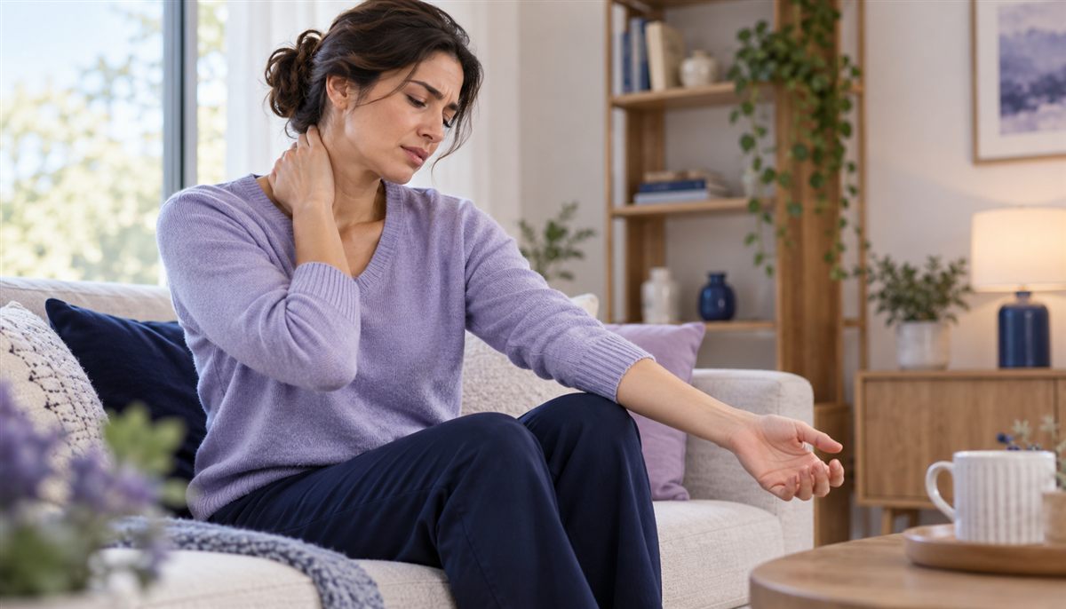 Personne montrant une douleur du cou vers le bras