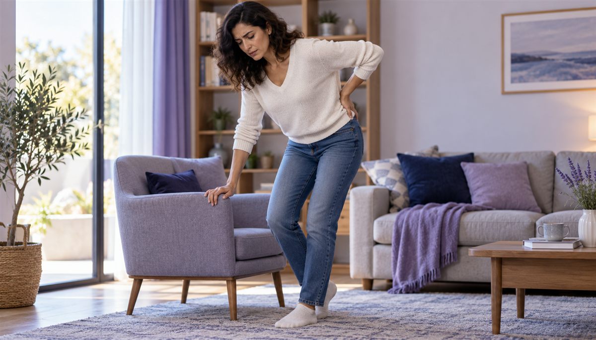 Personne ressentant une douleur dans le bas du dos et la jambe